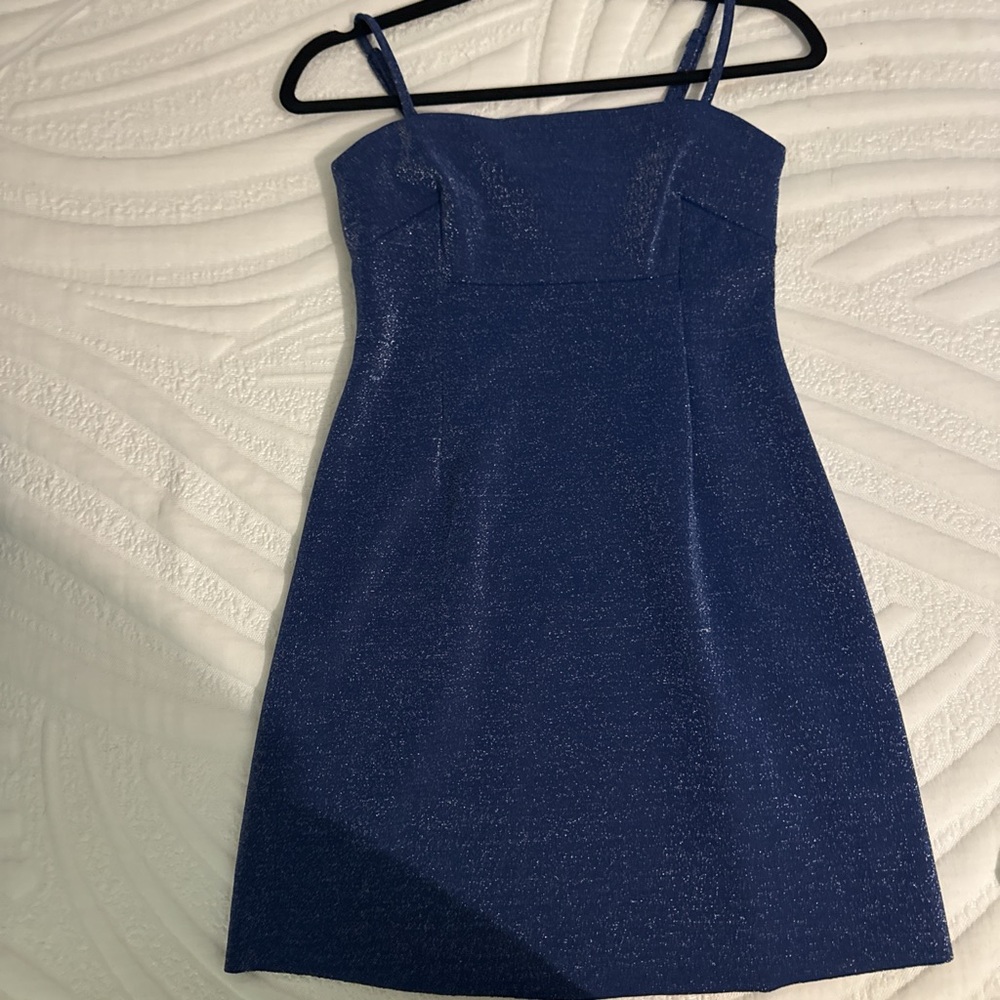 blue sparkly dress